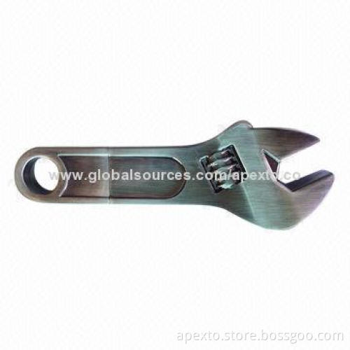 Metal Wrench Promotional USB Flash Drive, USB2.0 and 3.0 Interface, OEM and ODM Orders Welcome
